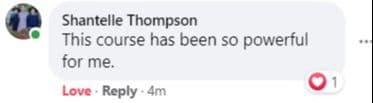 Facebook testimonial