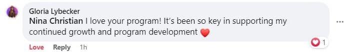 Testimonial from Gloria Lybecker