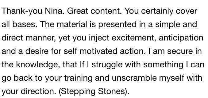 Testimonial from Ray Dye