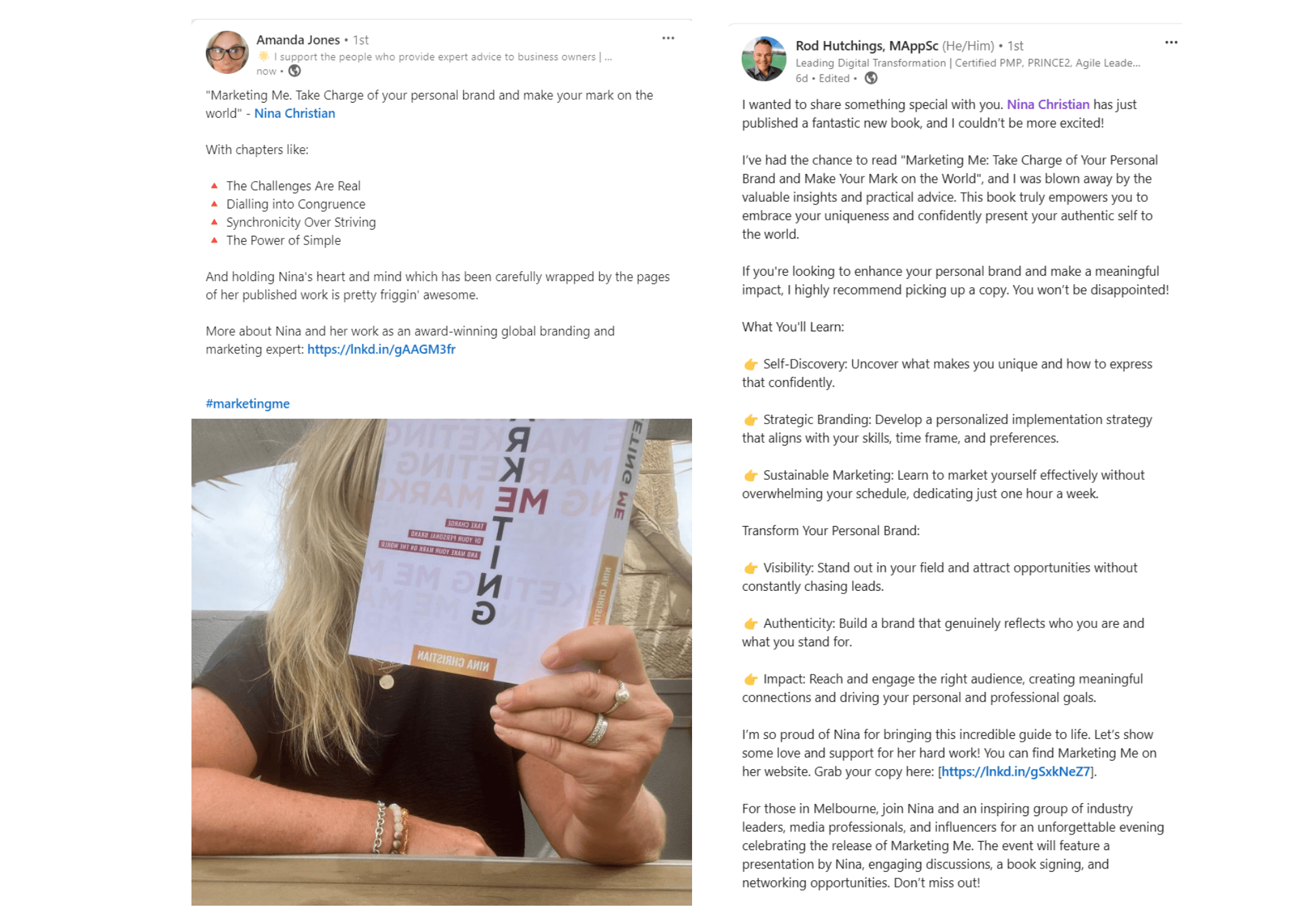 Reader reviews of Marketing Me®